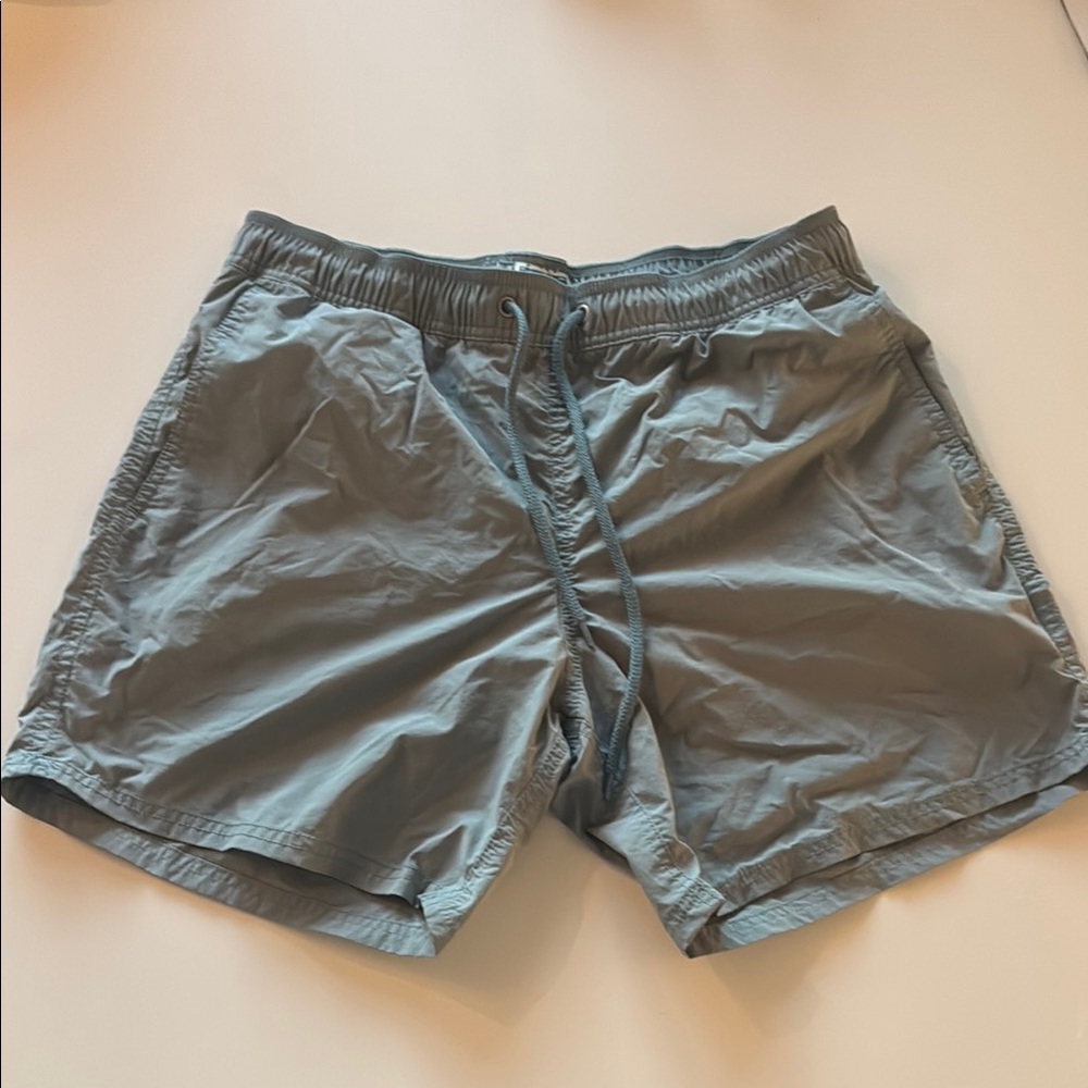 J. Crew Gray Swim Trunks Quick-Dry Elastic Waist